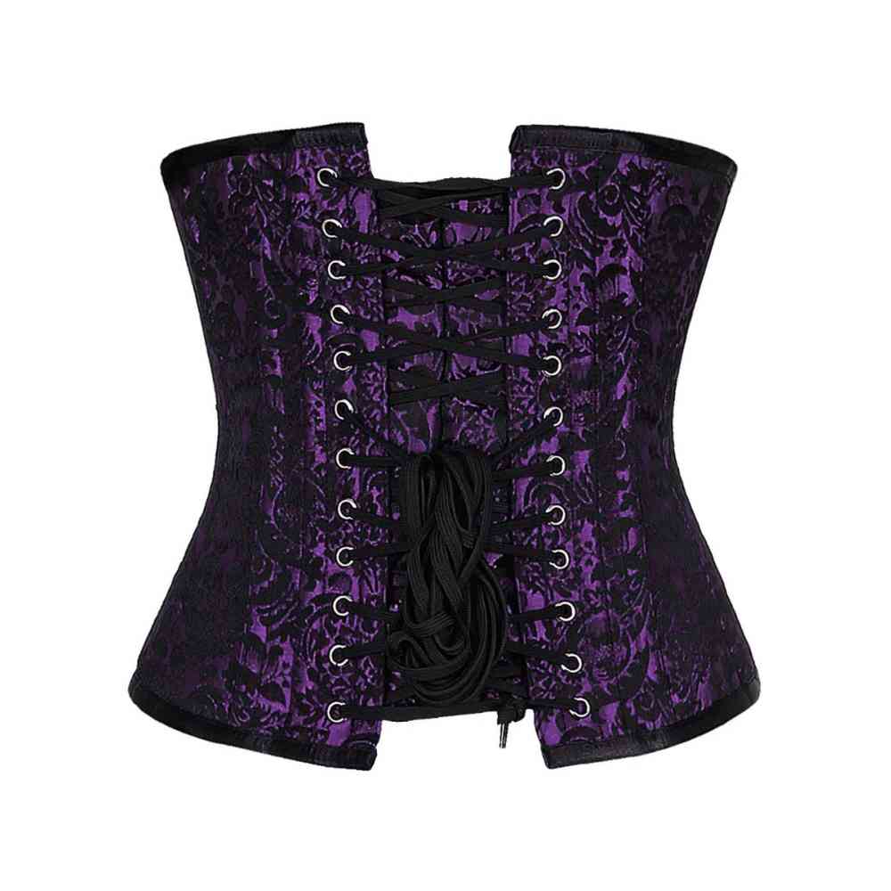 Attitude Corsets - Farnion Unterbrustkorsett - Lila/Schwarz